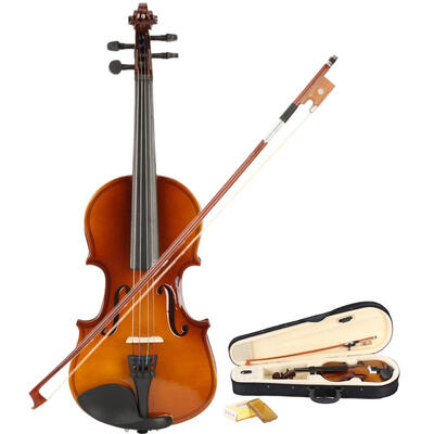 

Ktaxon 18 Suitable for 4-5 Years Old Kids Acoustic ViolinCaseBowRosin Natural Color