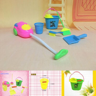 

6Pcs Home Furniture Furnishing Cleaning Cleaner Kit For Barbie Doll House Toys