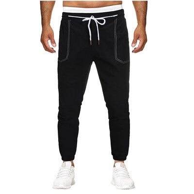 

Gobestart Men Pocket Pure Color Overalls Casual Pocket Sport Work Casual Trouser Pants