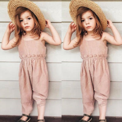 

Toddler Kids Baby Girl Bodysuit Strap Romper Jumpsuit Playsuit Sunsuit Clothes