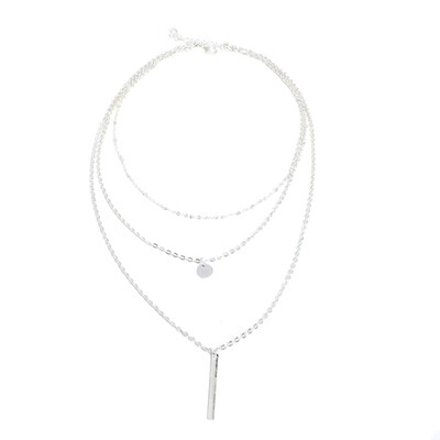 

Women Fashion Multi-layer Choker Long Necklace Sequin Strip Pendant Jewelry
