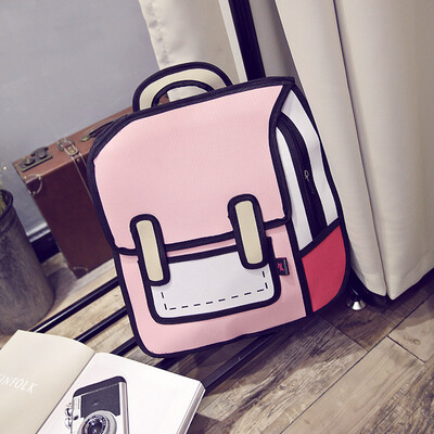 

Lin Miaomiaos schoolbag cartoon 3d girls school backpack student 2d school backpack