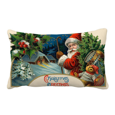 

Tailored Christmas Pillow Sofa Waist Throw Cushion Cover Home Decor A