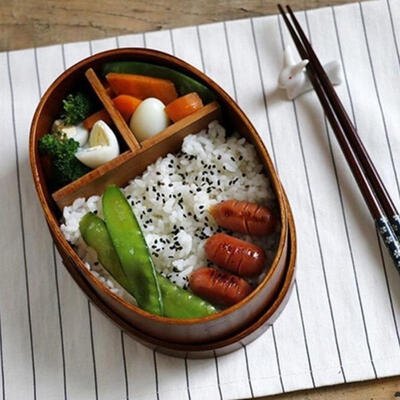 

Japanese Style Bento Boxes Wood Lunch Box Wooden Students Sushi Lunch Container