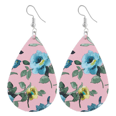 

Handmade Earrings Boho Leaf Teardrop Hook Dangle Pendant Ear Stud Women Jewelry