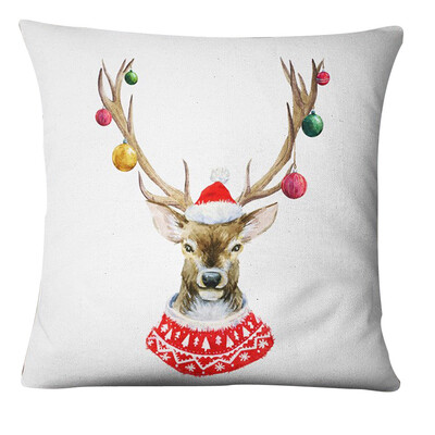 

Tailored Christmas Rectangle Cushion Cover Silk Square Pillow Case Pillowcase