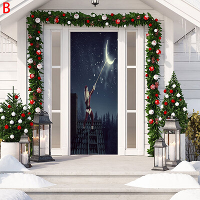 

〖Follure〗Christmas Decoration Door Stickers 3D Simulation Removable Waterproof Wall Stickers