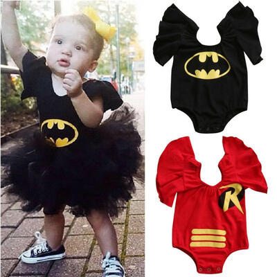 

Toddler Newborn Baby Girl Batman Cartoon Bodysuit Romper Jumpsuit Outfit Clothes