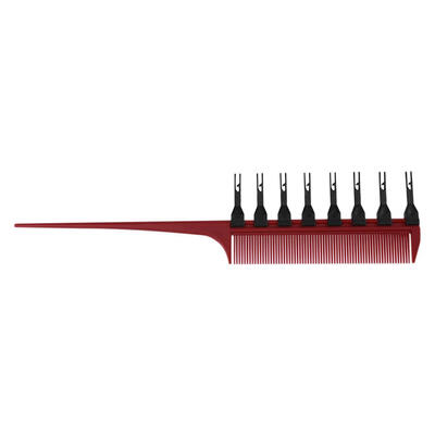 

Plastic Detachable Fish Bone Comb Hair Dye Comb with Fine Teeth Salon Tools