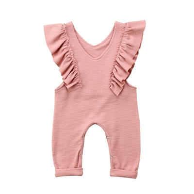 

Kids Baby Girl Sleeveless Jumpsuit Ruffle Overalls