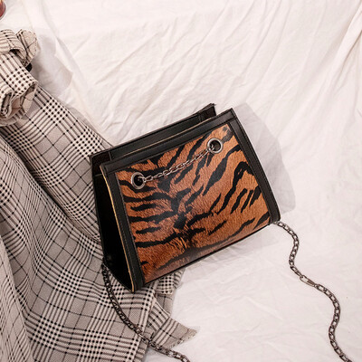 

Tailored Womens Leather Crossbody Bag Tiger Pattern Shoulder Bags Messenger Bag Phone Bag