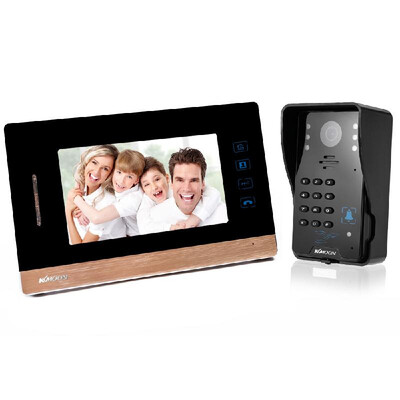 

KKmoon 7" Video Door Phone Intercome Doorbell Touch Button ID CardsCodeRemote Controller Unlock Night Vision Rainproof Security