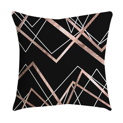 

〖Follure〗Rose Black Gold Cushion Cover Square Pillowcase Home Decoratio