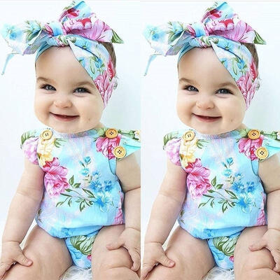

Newborn Infant Baby Girl Floral Bodysuit Romper Jumpsuit Clothes Outfits Sunsuit