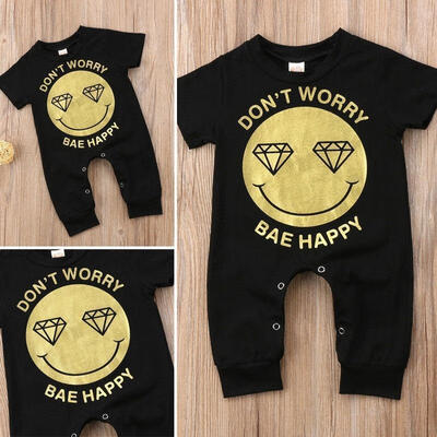 

Newborn Infant Baby Boy Girls Short Sleeve Romper Jumpsuit Outfits Clothes 0-24M