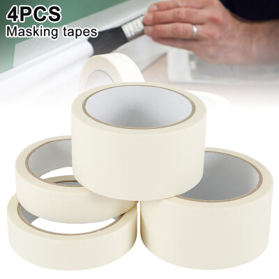 

4pcs Masking Tape White 2550mm Single Side Tape Adhesive Crepe Paper for Oil Painting Sketch Drawing Decorative Window Film