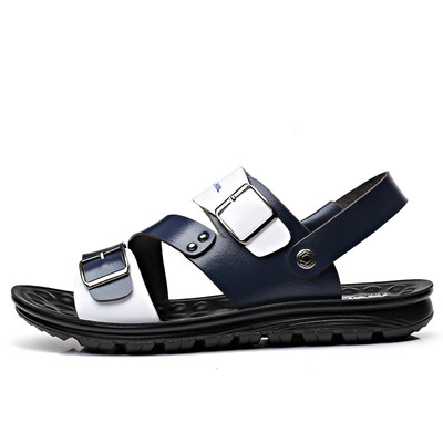 

YONGHENGMEILI Genuine leather mens soft bottom beach shoes 7144