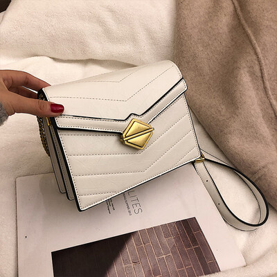 

Ins super fire bag female 2019 new Korean version of the fashion casual texture wild chain shoulder slung small square bag
