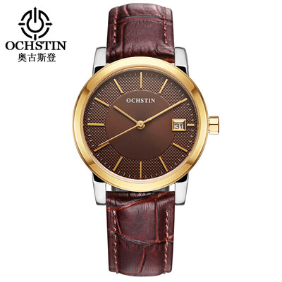 

Augustus OCHSTIN calendar imported movement leather mens watch mens watch
