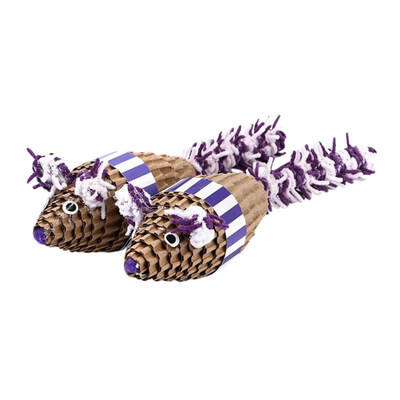 

1pc Cats Toys Corrugated Mouse Shape Cat Catching Toy Interactive Puppy Playing Products Pets Squeak Paper Accessories