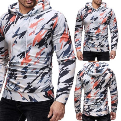 

Fashion Men Hoodie Sweater Sweatshirt Hooded Sports Gym Tops Outwear Pullover
