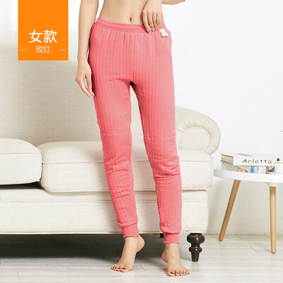 

Should be cool trousers men&women couples autumn clothes long pants men&women thermal underwear men&women thick three-layer cotton patch warm pants women models rose red  170