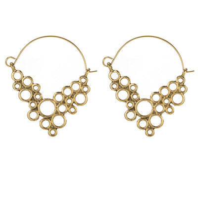 

Vintage Women Hollow Circle Pendant Alloy Statement Earrings Banquet Jewelry