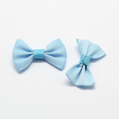 

Handmade Woven Costume Accessories Grosgrain Bowknot PaleTurquoise 23x37x6mm