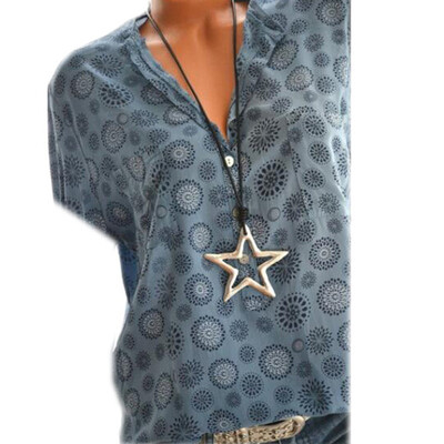 

Starmoon Womens Casual Print V-Neck Short Sleeve T-shirt Tees Blouse Tops Plus Size