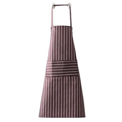

Striped Kitchen Apron Oilproof Thickening Waist Blue Kitchen Apron Double Pockets Machine Washable Suitable