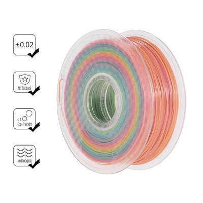 

3D Printer PLA Filament 175mm Rainbow Multicolor Gradient Filament 1kg22lbs Spool 11 Colors Combination Mixed Color Dimensional