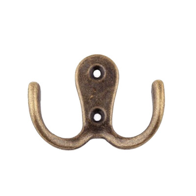 

〖Follure〗Double Prong Robe Hook Rustic Hooks Retro Cloth Hanger Coat Hanger