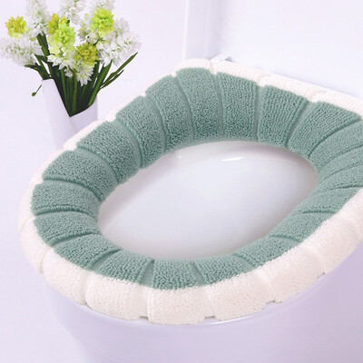 

Gobestart Bathroom Toilet Seat Closestool Washable Soft Warmer Mat Cover Pad Cushion