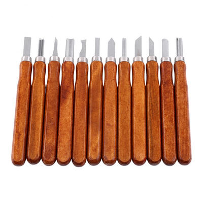 

Greensen 12pcs Woodcut Cutter Knife Set Hand Wood Carving Chisels for Woodworking DIY Tools