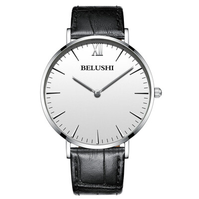 

New ultra-thin mens watch belt waterproof wrist watch student fashion Korean fashion sports quartz watch