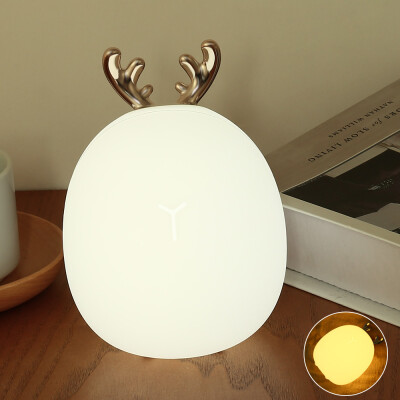 

Lovely Cute Rabbit Deer LED Wireless Lamp Touch Sensor Silicone Kids Baby Christmas Night Decoration Light