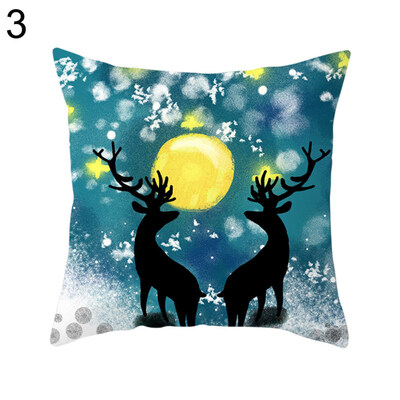 

Christmas Wapiti Flower Throw Pillow Case Cushion Cover Sofa Bedding Articles