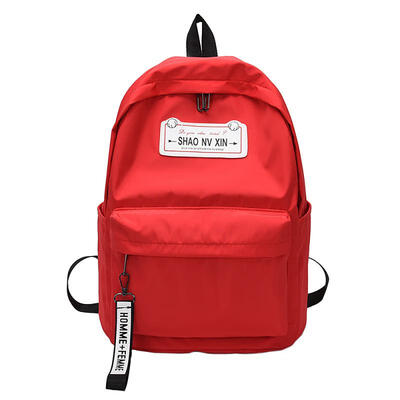 

Fashion Casual Solid Color Backpack All-match Large Capacity Schoolbag For Students