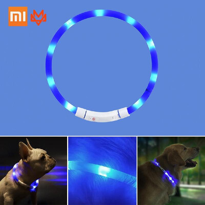 

Xiaomi Youpin LED Dog Collar Glowing USB Rechargeable Pet Dog Collar For Night Safety Fashion Light Up Collar For Small Medium Lar