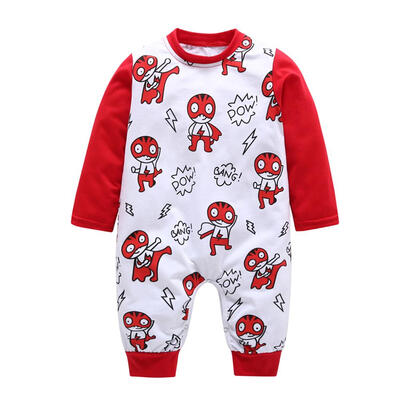 

Infants Newborn Baby Cartoon Rompers Long Sleeve Jumpsuit Cotton Clothing