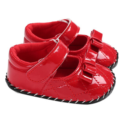 

Spring Autumn Baby Toddler Shoes The First Walker Baby Girl Bow PU Diamond Plaid Non-Slip Soft Bottom Shoes Fashion Baby Shoes