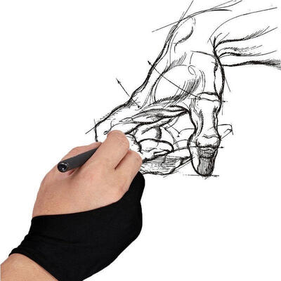 

Professional Free Size Artist Sketch Drawing Two Finger Glove for Graphic Tablet