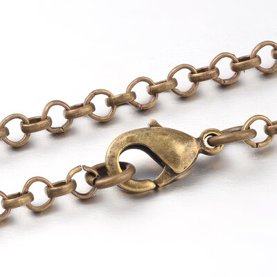 

Iron Cross Chain Rolo Chain Necklace Makings Antique Bronze 1799