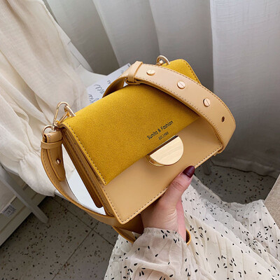 

Qiao Bani 2019 new South Korea ins fashion matte hit color flip bag wild single shoulder diagonal trend handbags