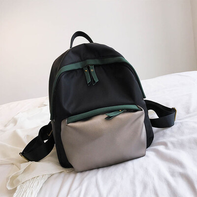 

Fashion Women Patchwork Leather Colorful Backpacks Zipper Package Shoulder Bags
