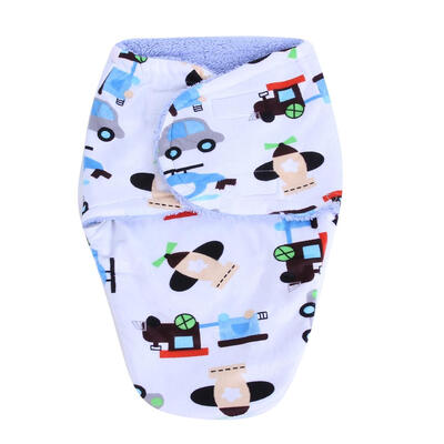 

Double Layer Short Plush Baby Clothes Sleeping Bag Newborn Quilt Blanket