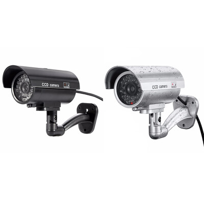 

Fake Dummy Surveillance Camera Outdoor Indoor Waterproof Webcam Security CCTV Pick-up Head with Red LED Light