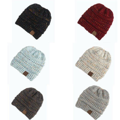 

US Mens Women Knit Ski Cap Blank Color Winter Unisex Warm Beanie Wool Hat 2019