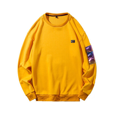 

Toponeto Men Casual Autumn&Winter Letter Printed Round-Neck Long Sleeve Top Blouse