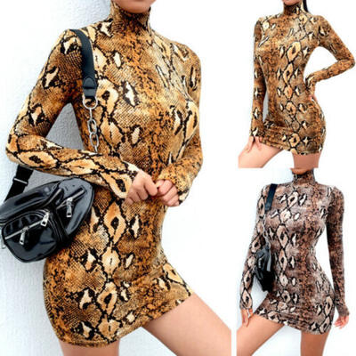 

Women Sexy Bodycon Long Sleeve Evening Party Cocktail Club Short Mini Dress